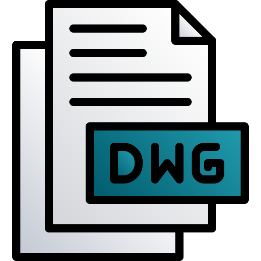 Dwg Generic gradient lineal-color icon