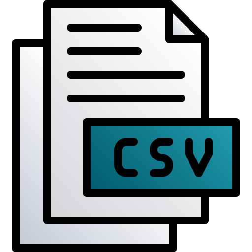 Csv Generic gradient lineal-color icon