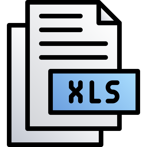 Xls Generic gradient lineal-color icon