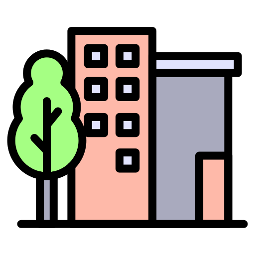 stad gebouw Generic color lineal-color icoon