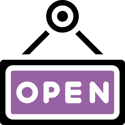 オープンサイン Generic color fill icon