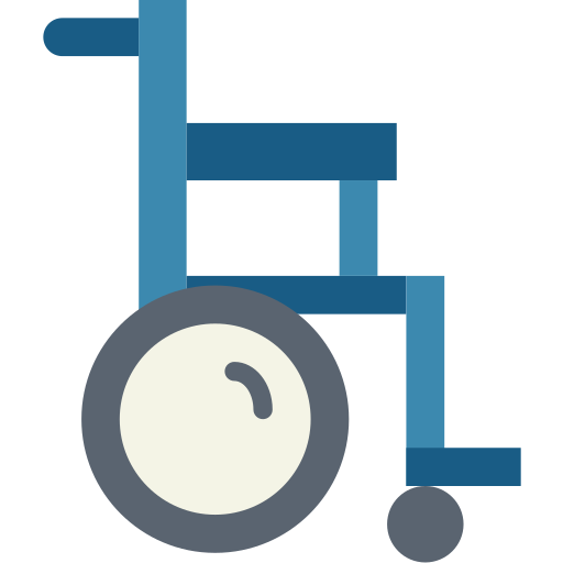 바퀴 달린 의자 Smalllikeart Flat icon