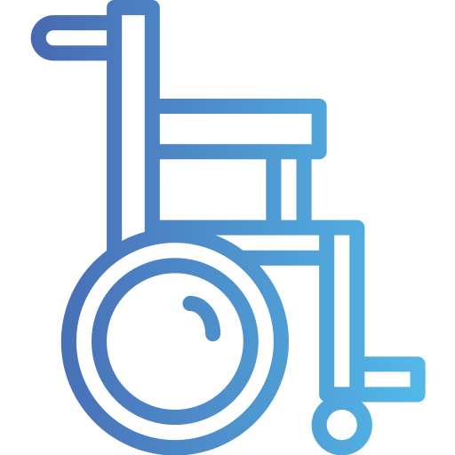 wózek inwalidzki Smalllikeart Gradient ikona
