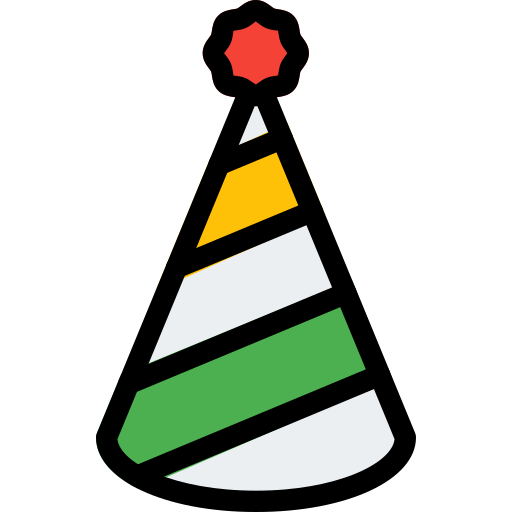 Party hat Pixel Perfect Lineal Color icon