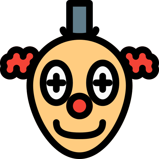 payaso Pixel Perfect Lineal Color icono