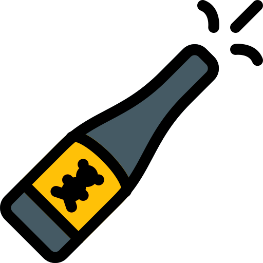 Champagne Pixel Perfect Lineal Color icon