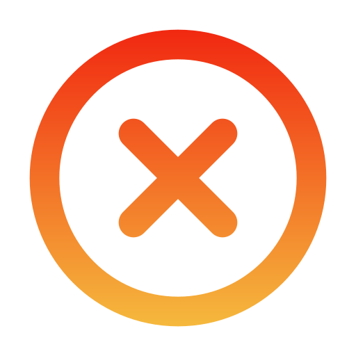 X Generic gradient outline icon