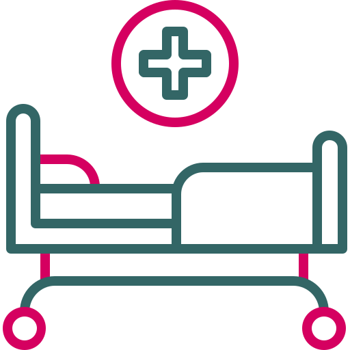 Łóżko szpitalne Generic color outline ikona