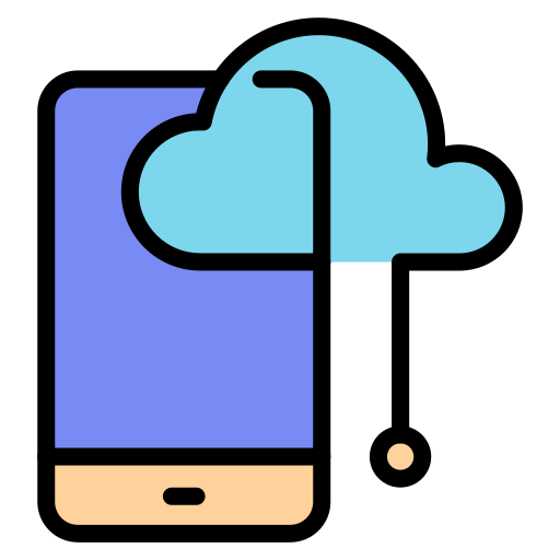 mobile cloud Generic color lineal-color icon