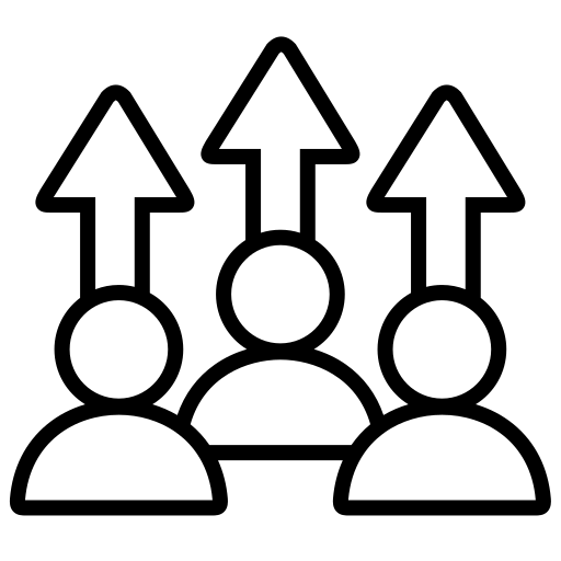 mitarbeiterwachstum Generic black outline icon