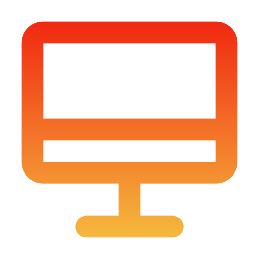 Desktop pc Generic gradient outline icon