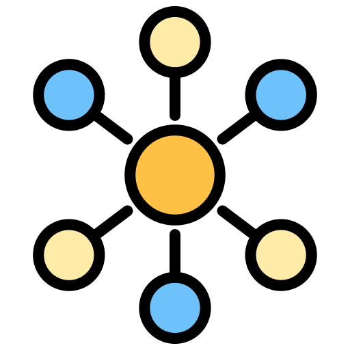 réseau de données Generic color lineal-color Icône