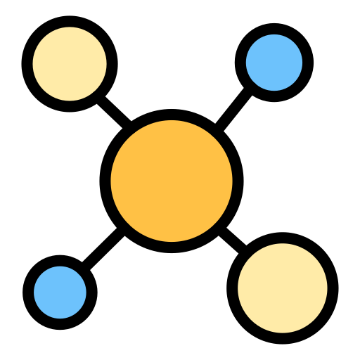 sieć neuronowa Generic color lineal-color ikona