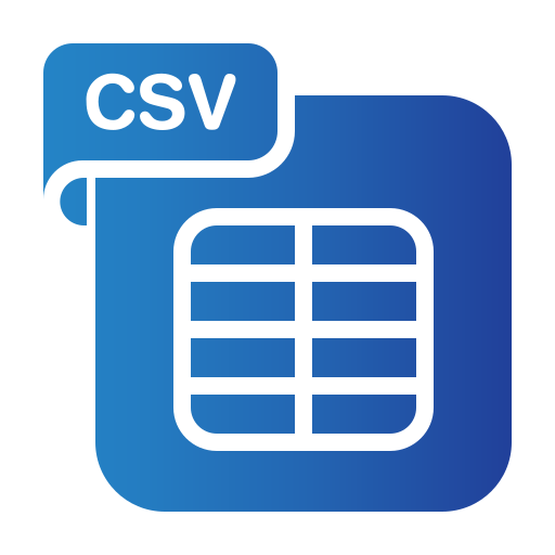 csv-файл Generic gradient fill иконка