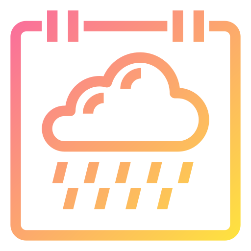 비가 오는 날씨 Generic gradient outline icon