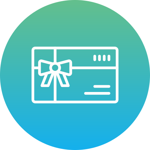 Gift card Generic gradient fill icon