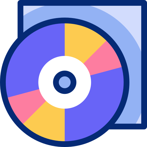 dvd Basic Accent Lineal Color icon