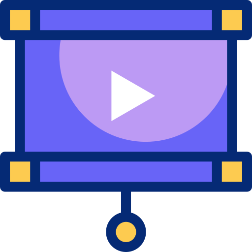 Video lecture Basic Accent Lineal Color icon