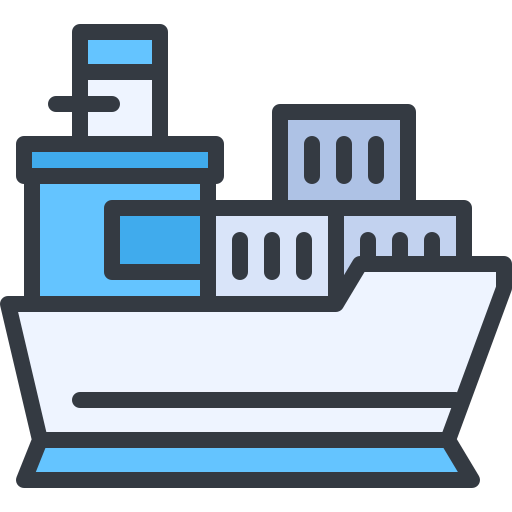 Cargo ship Generic color lineal-color icon