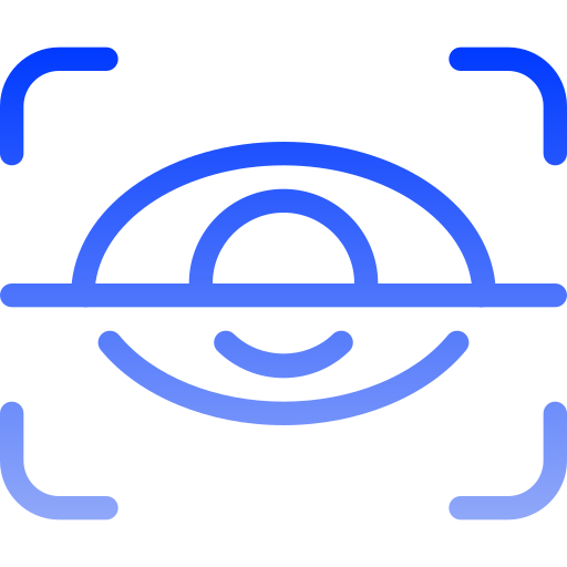 retina-scan Generic gradient outline icoon