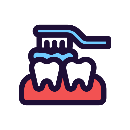 Чистить зубы Generic color lineal-color иконка