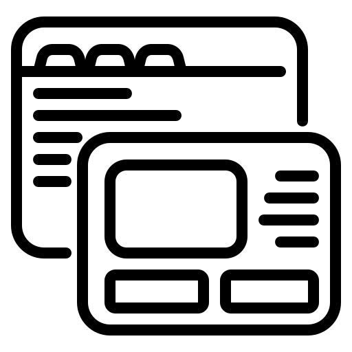 front-end Generic black outline Ícone