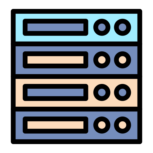 database Generic color lineal-color icoon