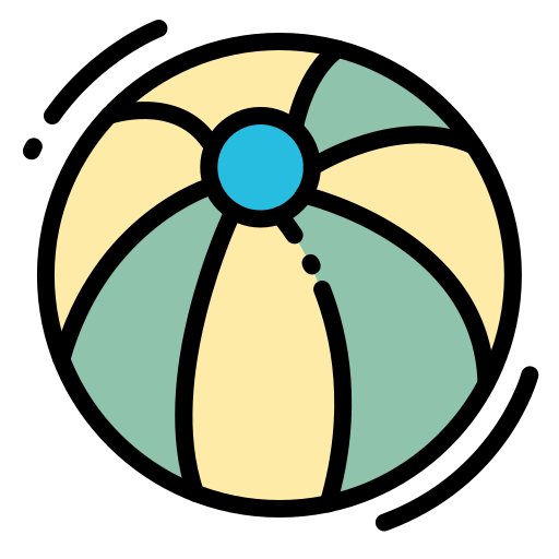 pelota de playa Generic color lineal-color icono