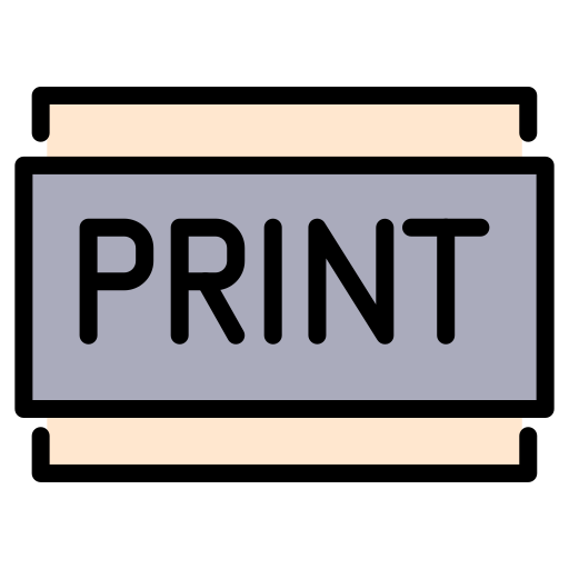Print button Generic color lineal-color icon