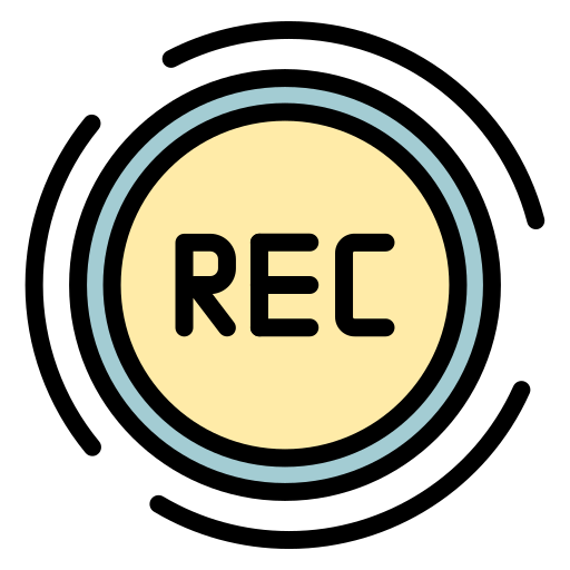 Rec button Generic color lineal-color icon