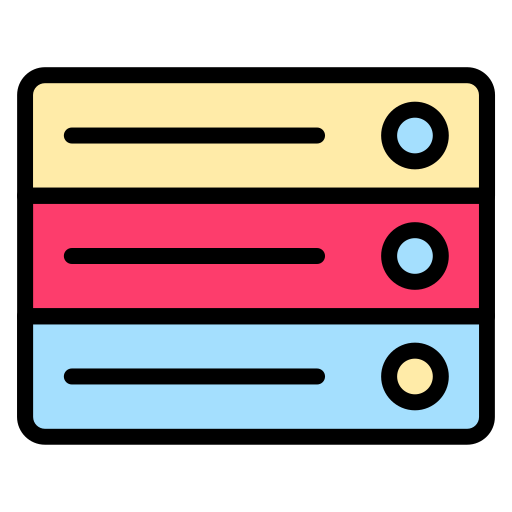 Database Generic color lineal-color icon