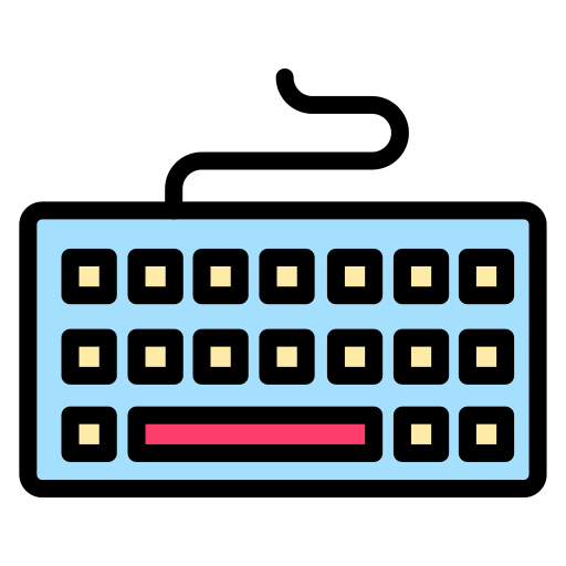 teclado Generic color lineal-color icono