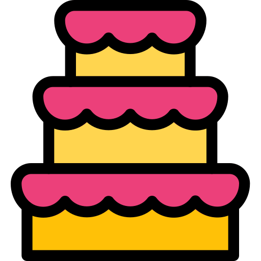 bolo de casamento Pixel Perfect Lineal Color Ícone