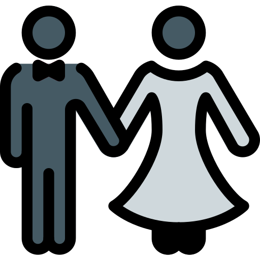 新婚夫婦 Pixel Perfect Lineal Color icon