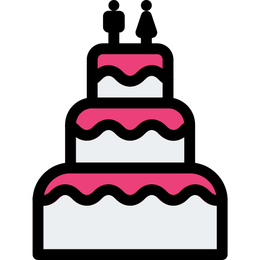 Wedding cake Pixel Perfect Lineal Color icon