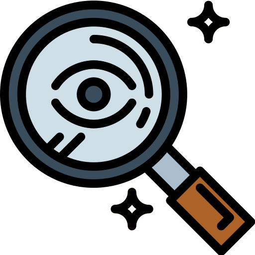 Magnifying glass Smalllikeart Lineal Color icon