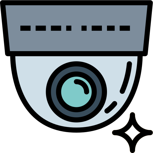 telecamera di sicurezza Smalllikeart Lineal Color icona