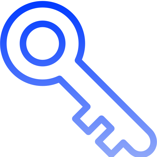 Key Generic gradient outline icon