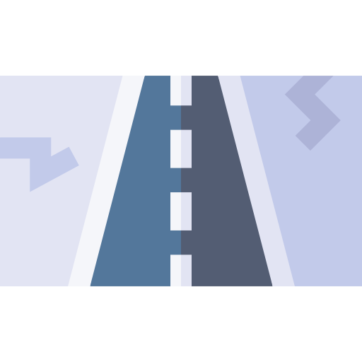 Road Basic Straight Flat icon