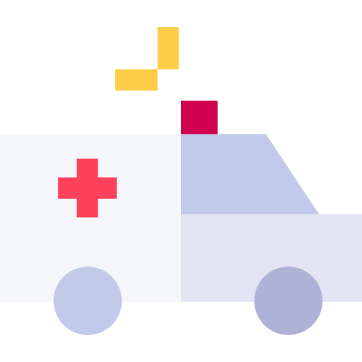 Ambulance Basic Straight Flat icon