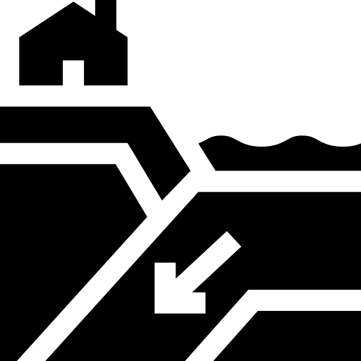 Subduction zone Basic Straight Filled icon