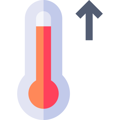 High temperatures Basic Straight Flat icon