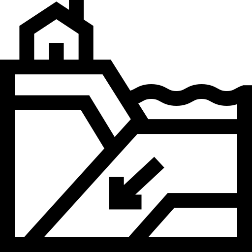 zona de subducção Basic Straight Lineal Ícone