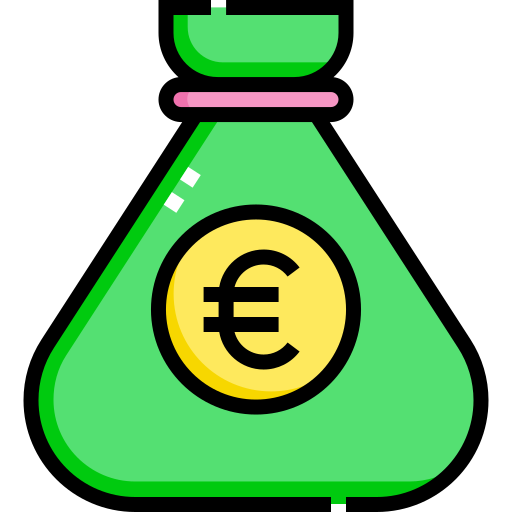 torba z pieniędzmi Detailed Straight Lineal color ikona