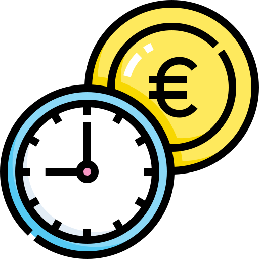 el tiempo es dinero Detailed Straight Lineal color icono