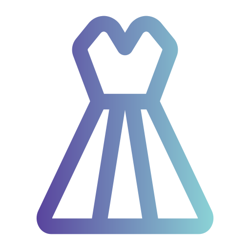 długa sukienka Generic gradient outline ikona