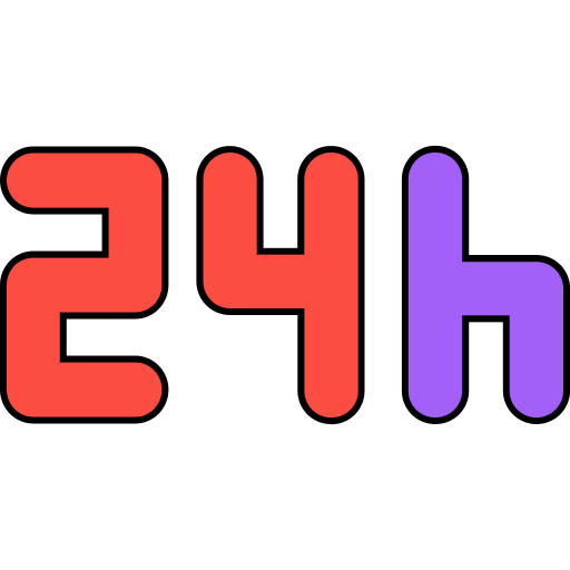 24-godzinne wsparcie Generic color lineal-color ikona