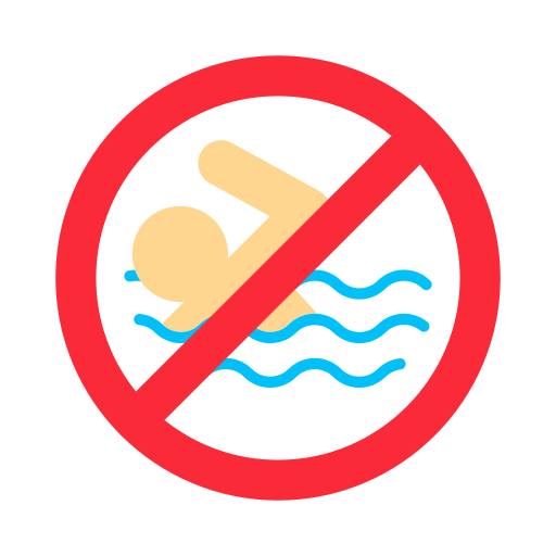 schwimmen verboten Generic color fill icon