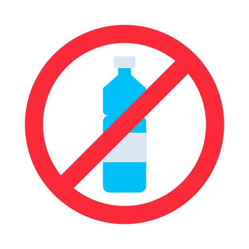 Żadnych plastikowych butelek Generic color fill ikona