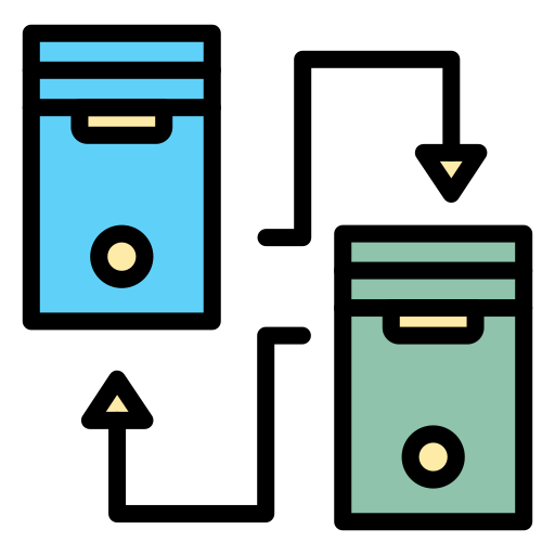 데이터 전송 Generic color lineal-color icon